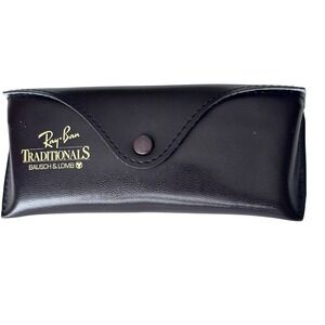 Ray Ban‎ Traditionals Bausch & Lomb Sunglasses Case Brown Leather Snap  Vintage